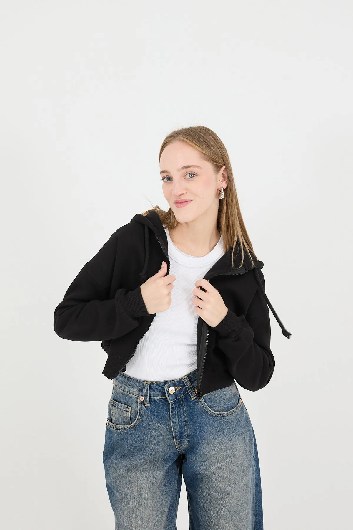 Raised Zipper Sweatshirt