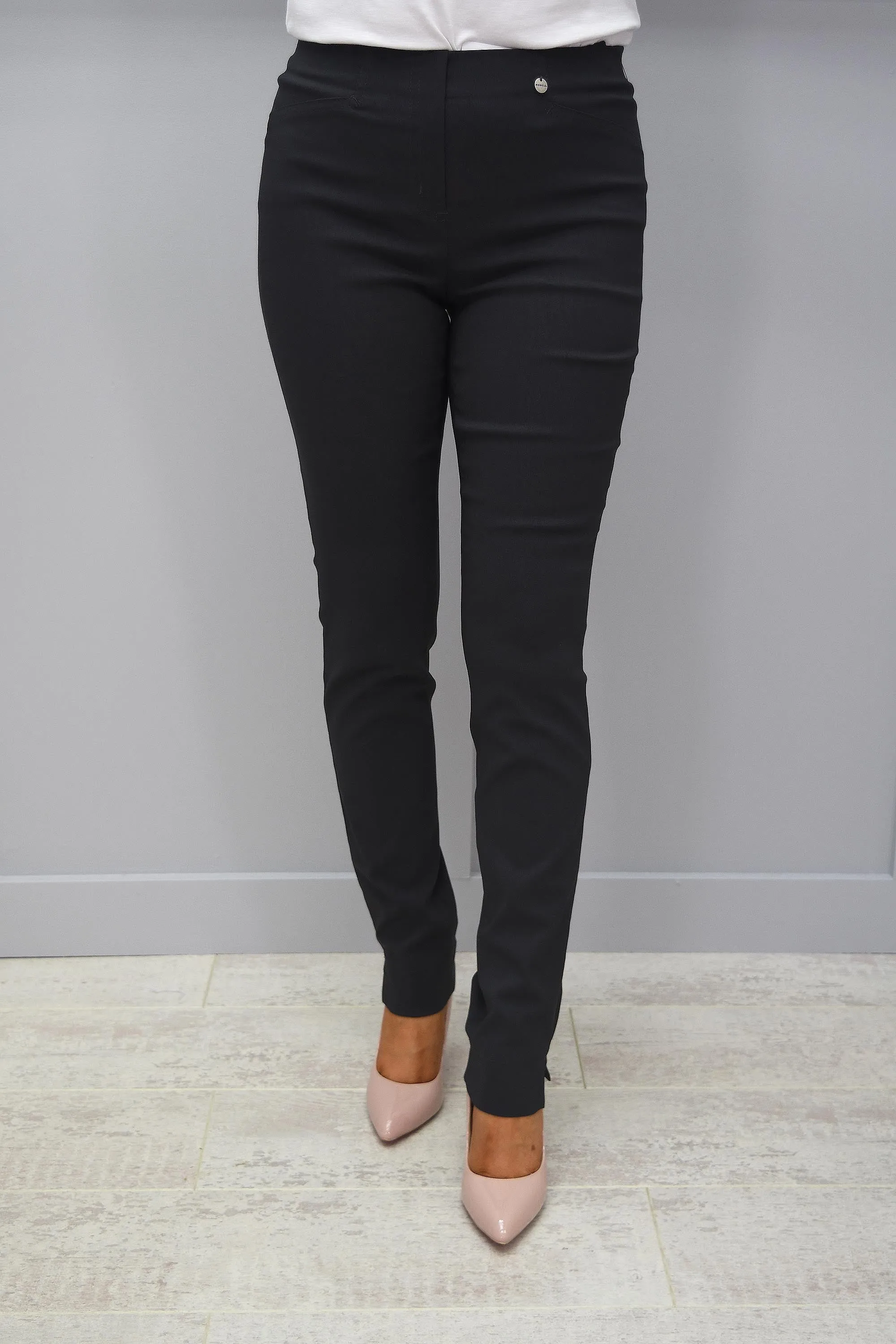 Robell Rose Super Slim Grey Trousers - 51673 5499 97