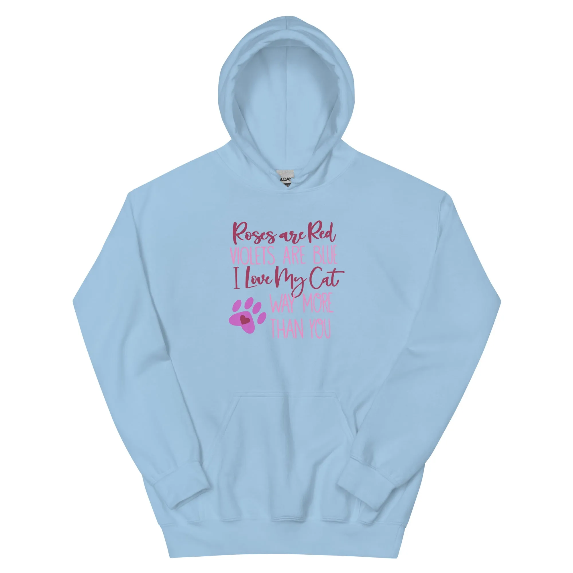 Roses Are Red Cat Hoodie