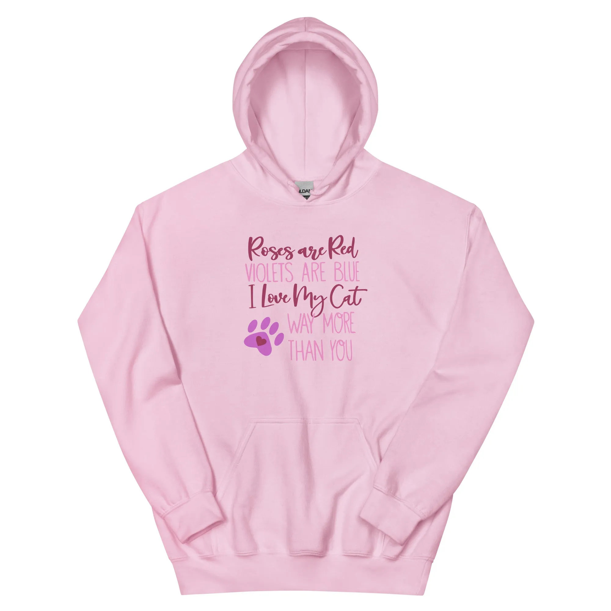 Roses Are Red Cat Hoodie