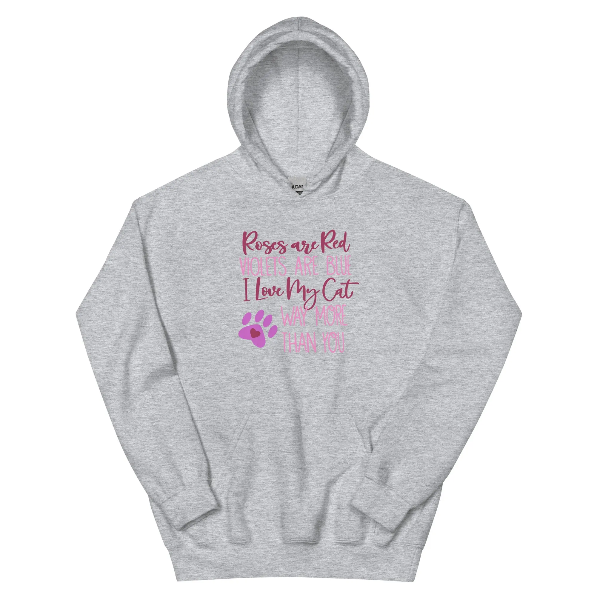 Roses Are Red Cat Hoodie