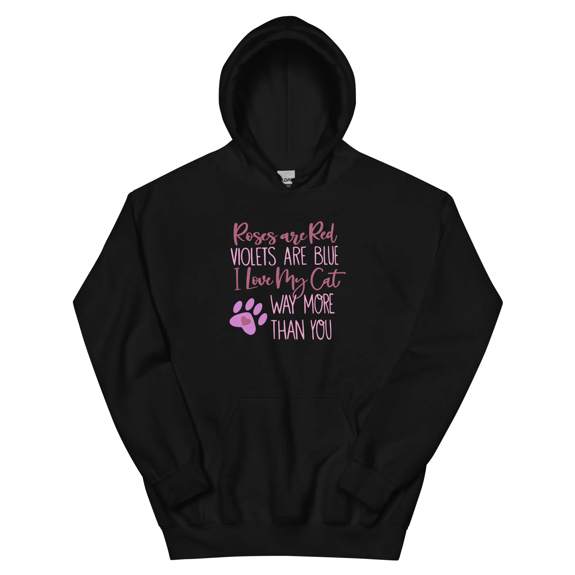 Roses Are Red Cat Hoodie