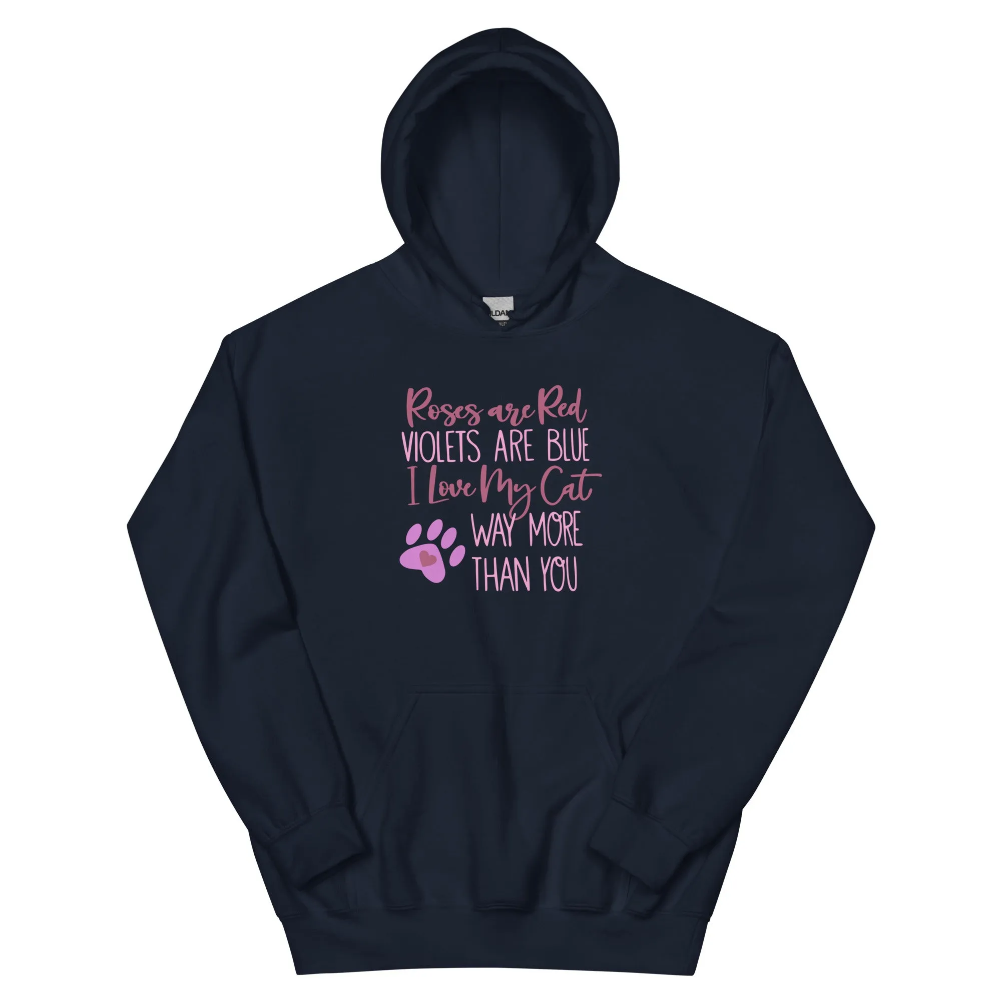 Roses Are Red Cat Hoodie