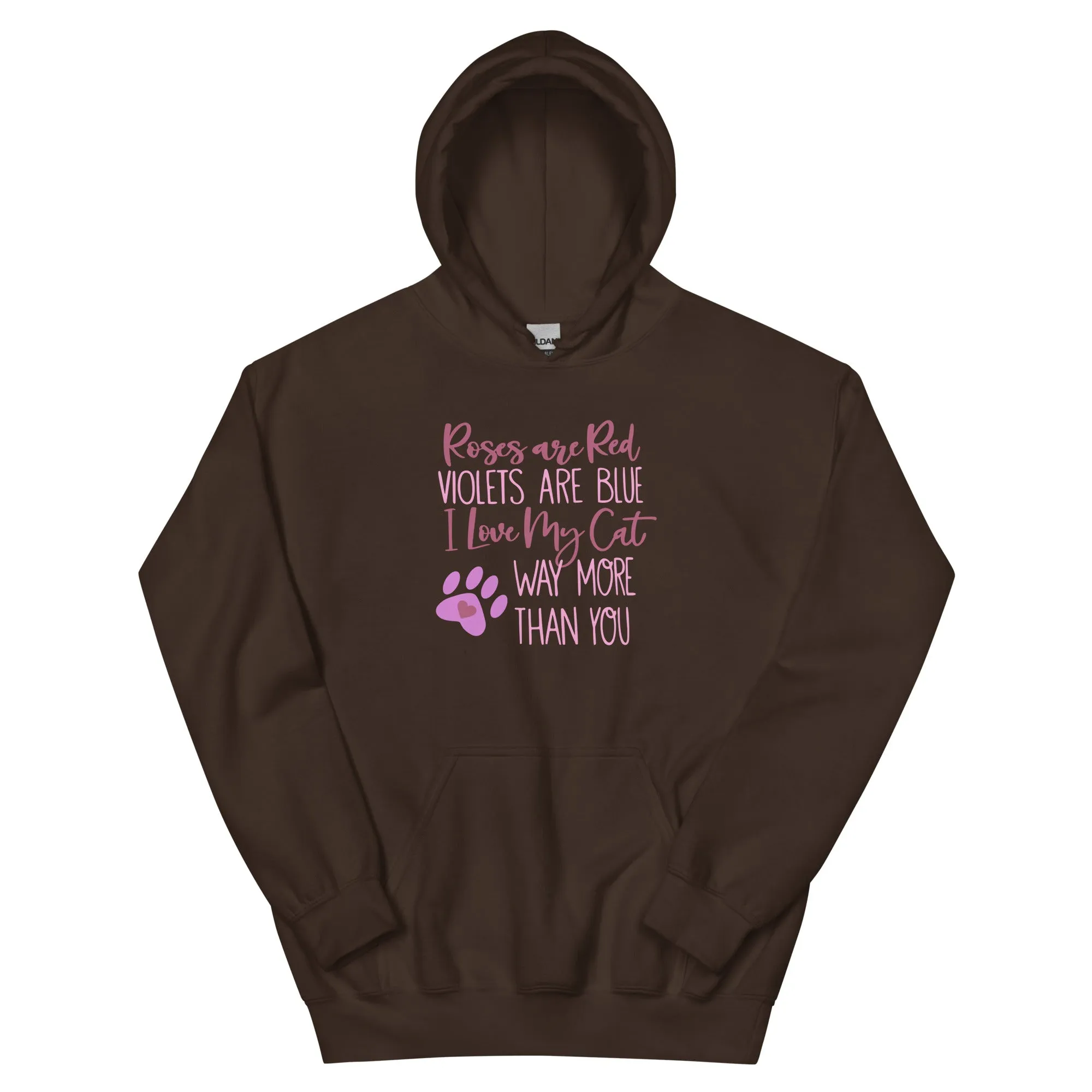 Roses Are Red Cat Hoodie
