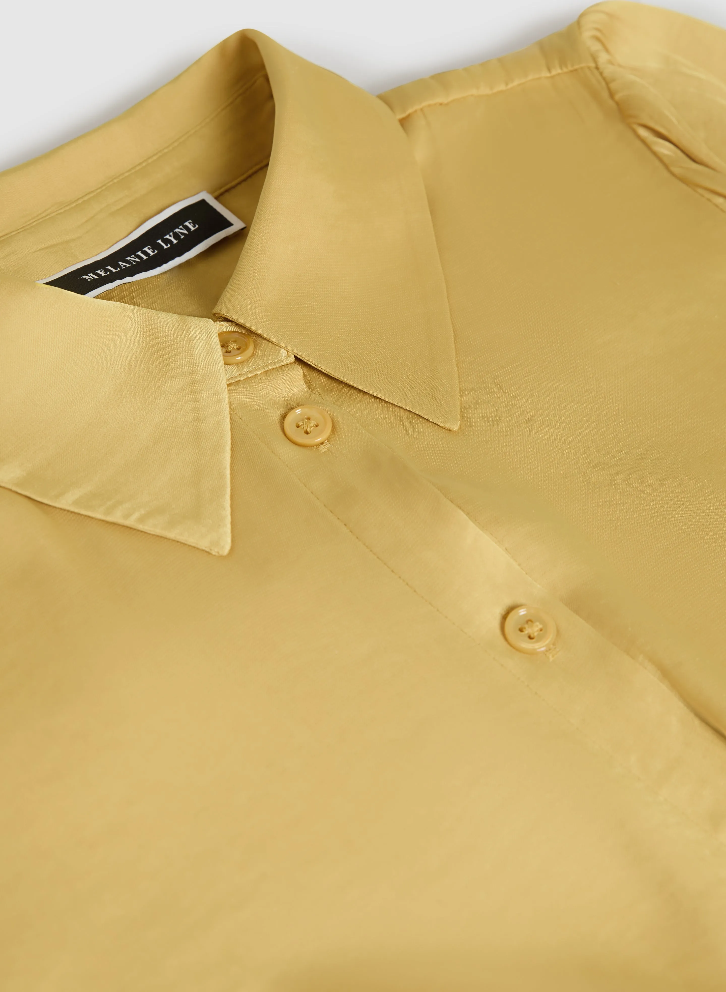 Satin Twist-Hem Blouse