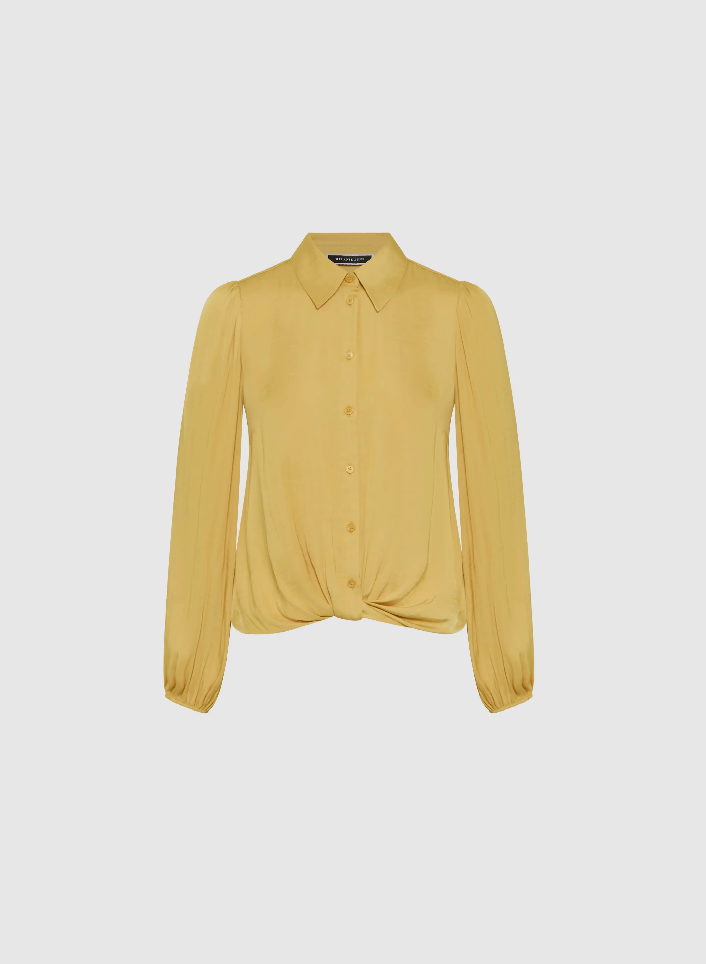 Satin Twist-Hem Blouse