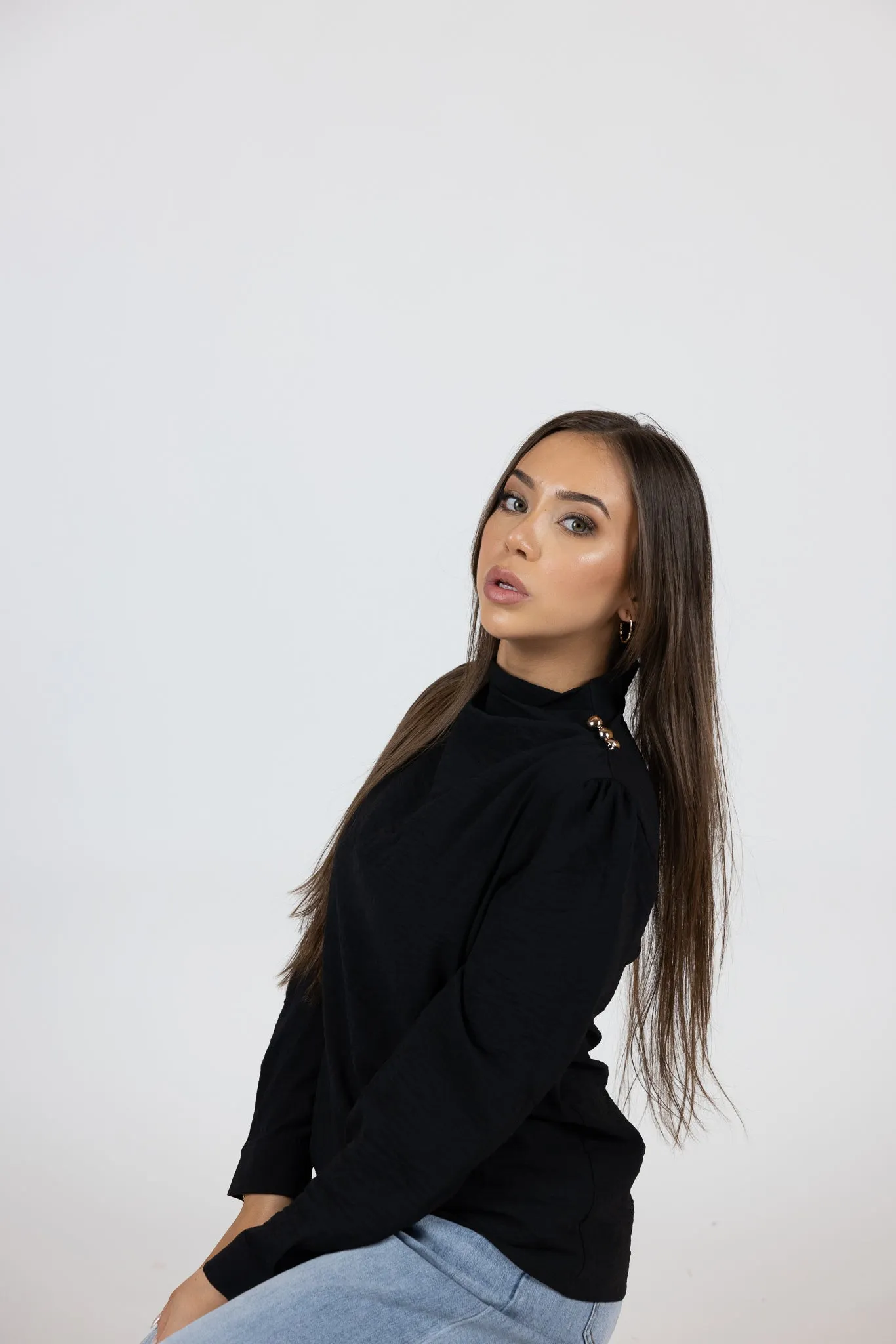 Shoulder Button Blouse