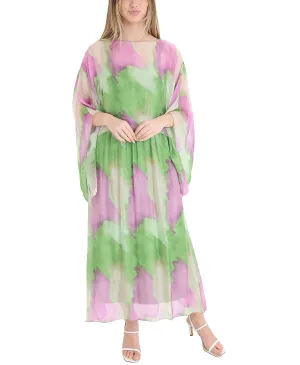 Silk Maxi Dress w/ Silk Top Set- 2 Pc Set
