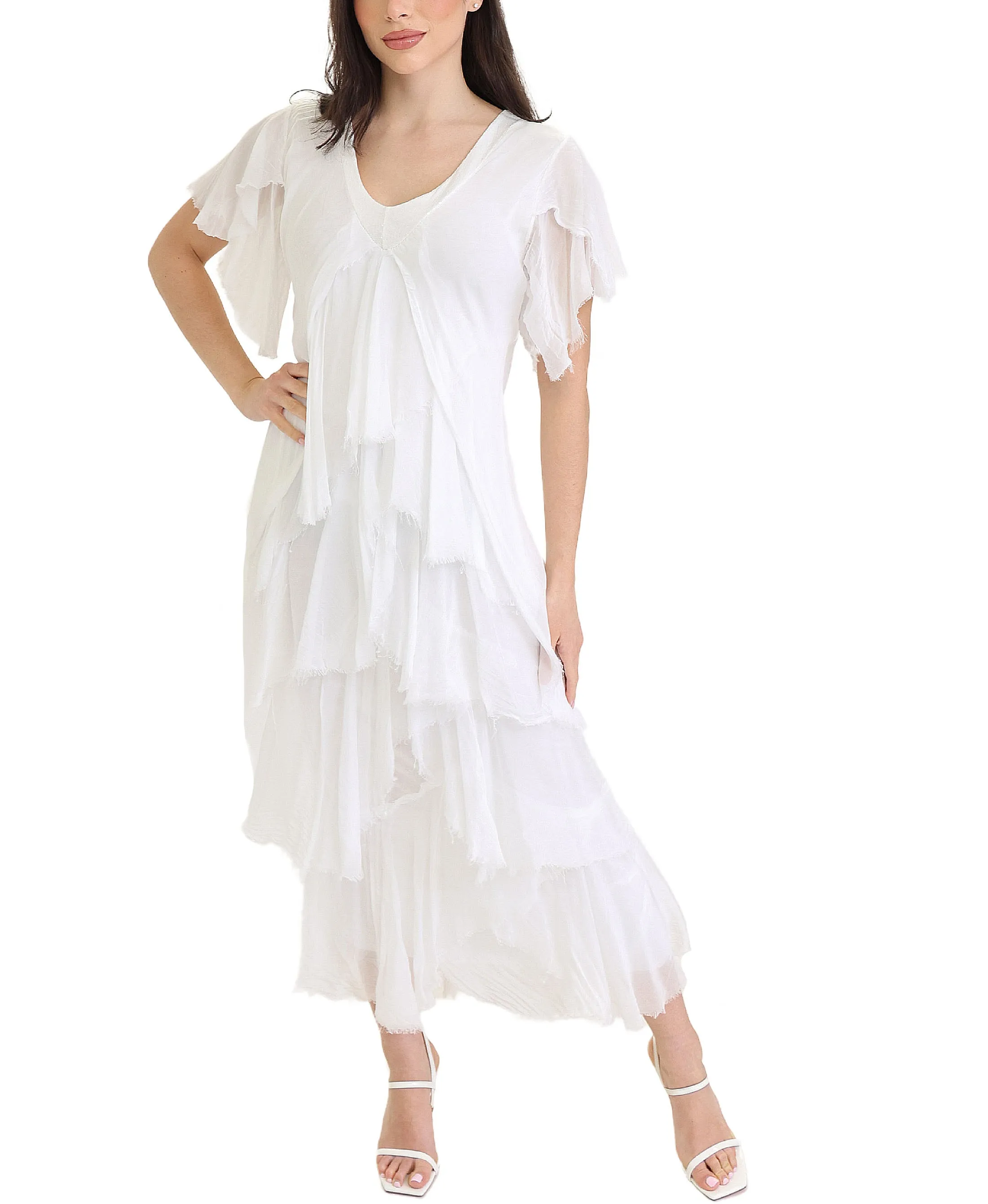 Silk Tiered Dress