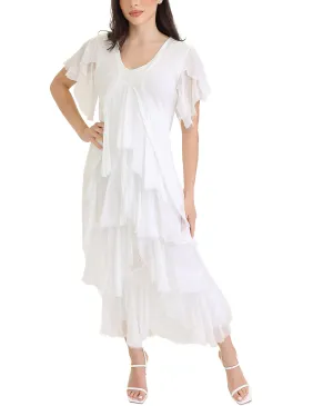 Silk Tiered Dress