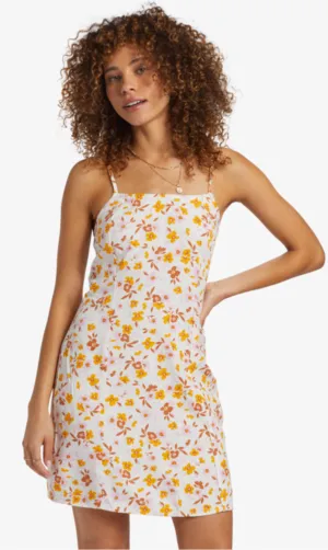 Stay Awhile Mini Dress- Salt Crytal