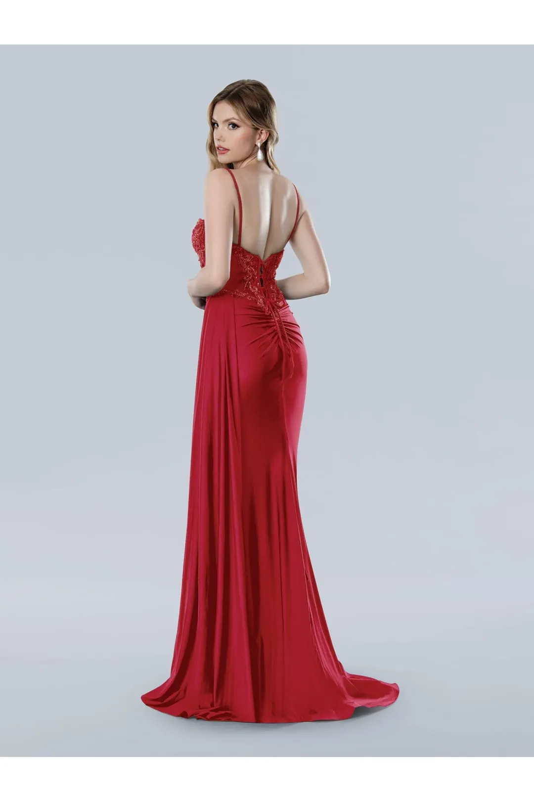 Stella Couture 25224 Long Slit Formal Evening Prom Dress
