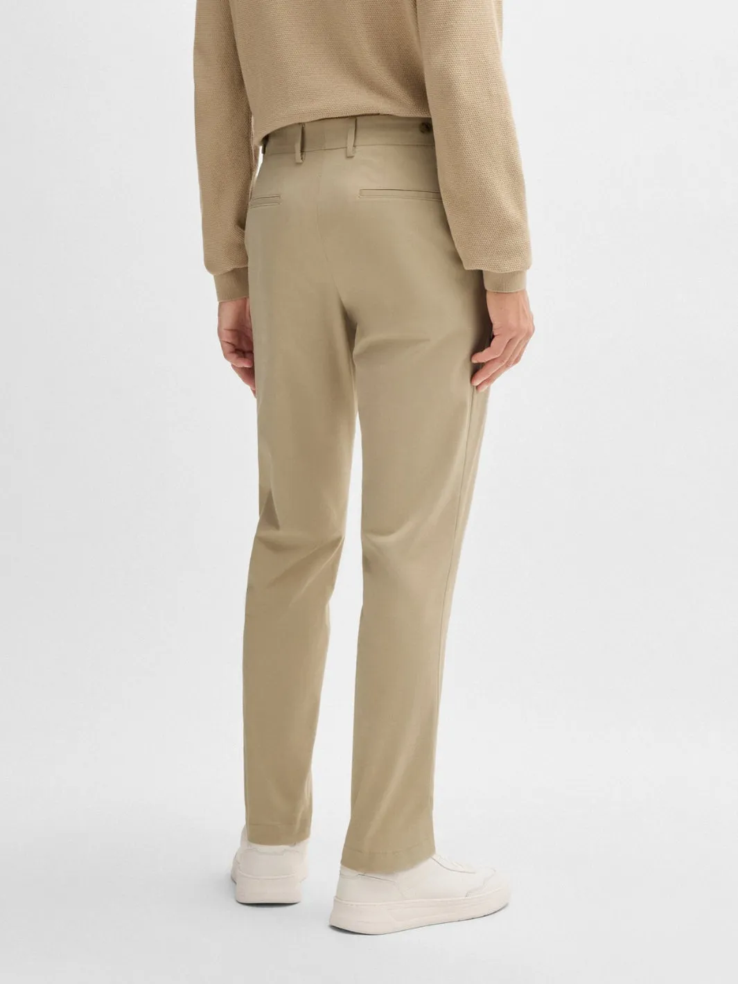 STRETCH-COTTON TROUSERS Beige
