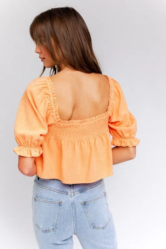 Sweet Serenity Short Sleeve Flared Top