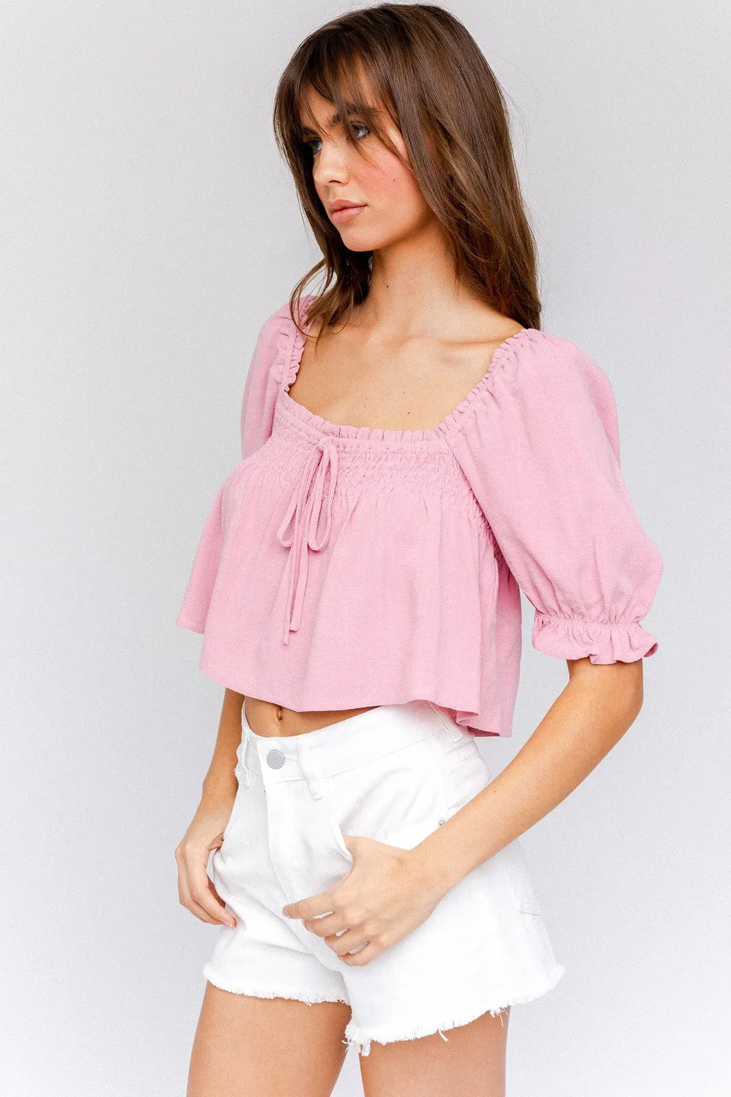 Sweet Serenity Short Sleeve Flared Top
