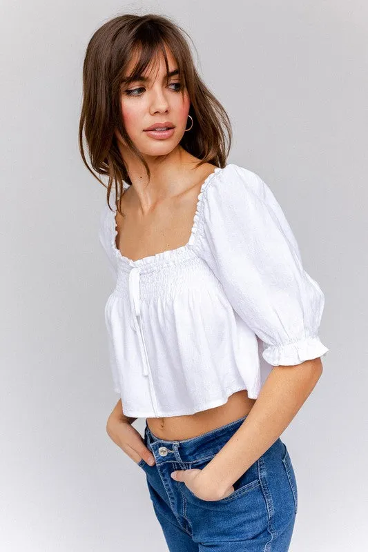 Sweet Serenity Short Sleeve Flared Top