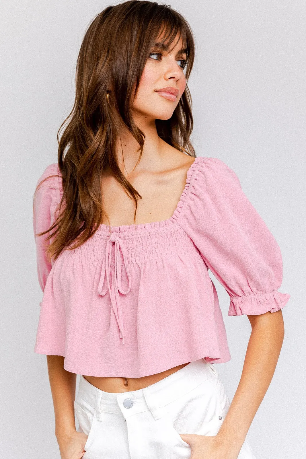 Sweet Serenity Short Sleeve Flared Top