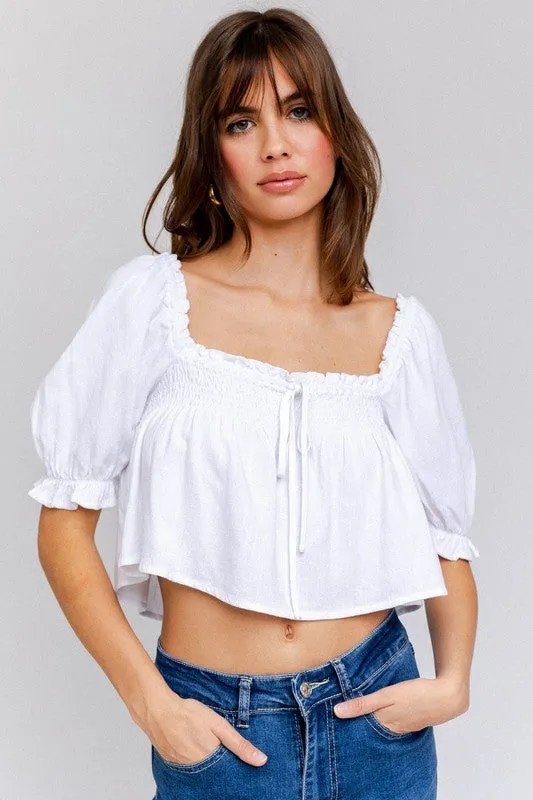 Sweet Serenity Short Sleeve Flared Top