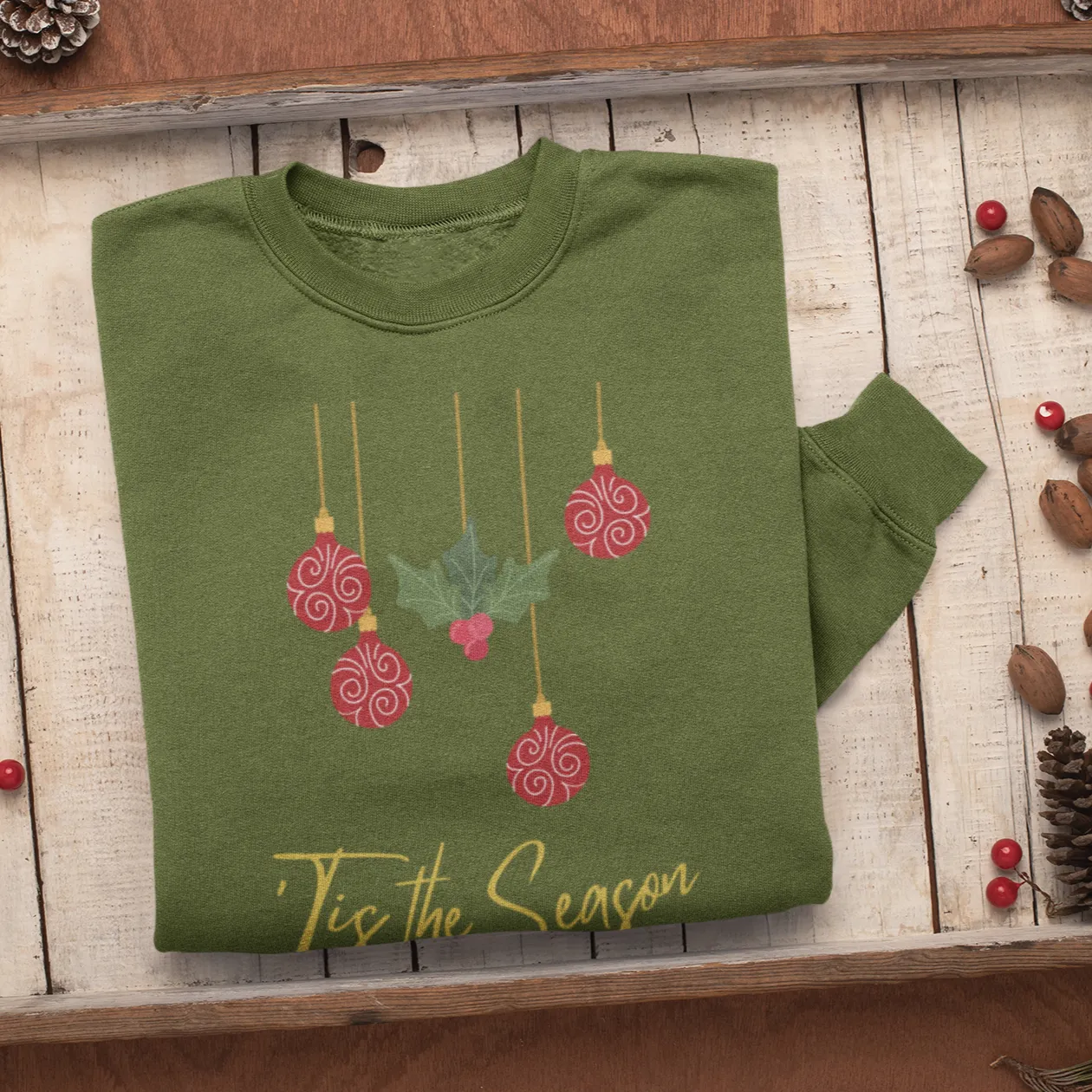 Tis The Season Christmas Sweatshirt, Christmas Tis The Season Sweatshirt, Merry Christmas Sweatshirt, Christmas Sweatshirt, Cute Winter Sweatshirt