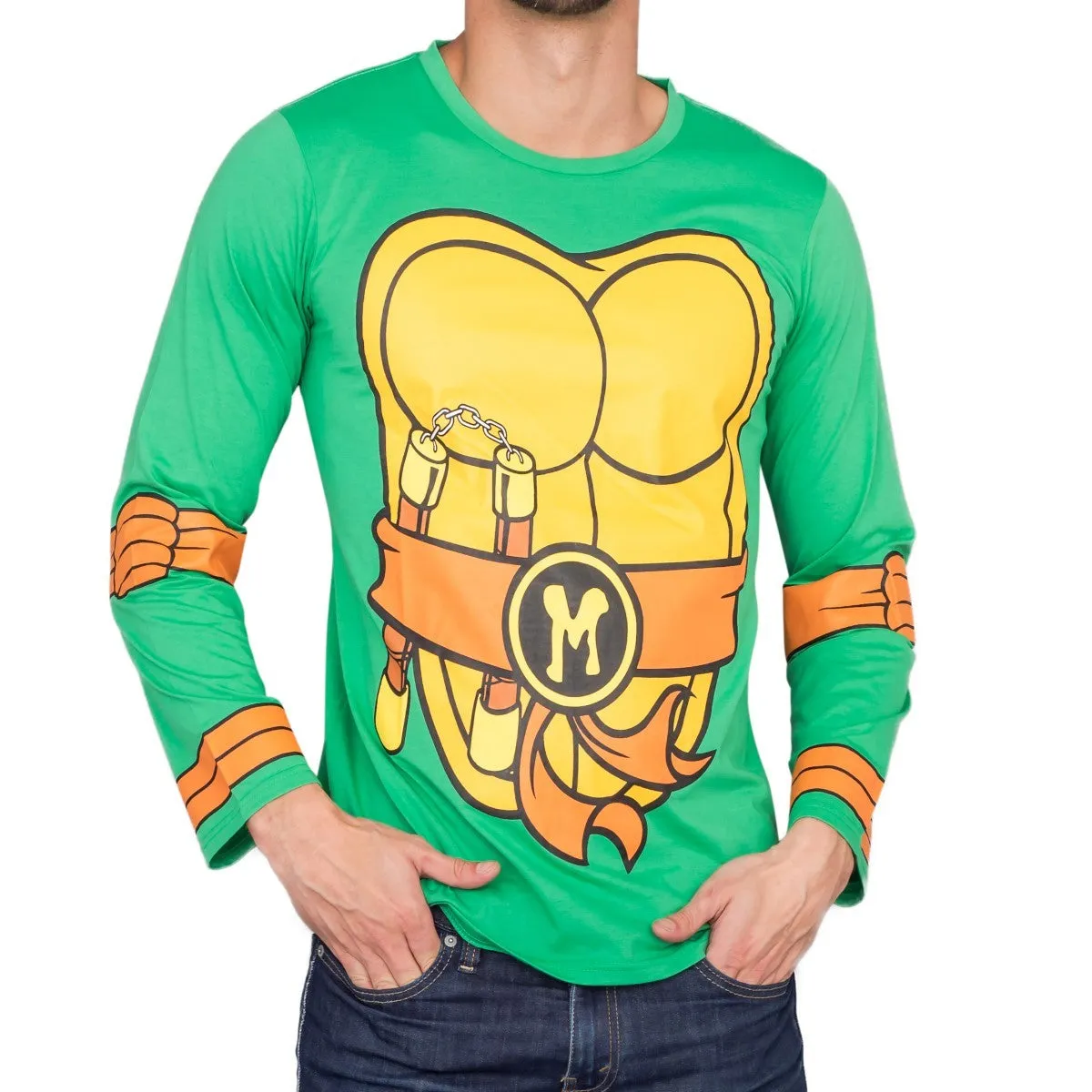 TMNT Long Sleeves Costume T-shirt & Eye Mask